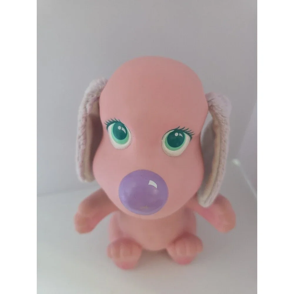 Vintage Rub A Dub Doggie Doggy Puppy 1990 Tyco Swivel Head Rosie Pink 10